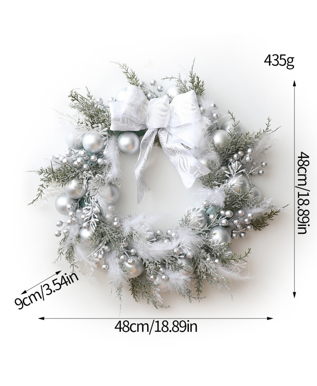 Feather Bloom Christmas Wreath