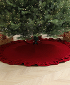 Simple Knit Wool Christmas Tree Skirt
