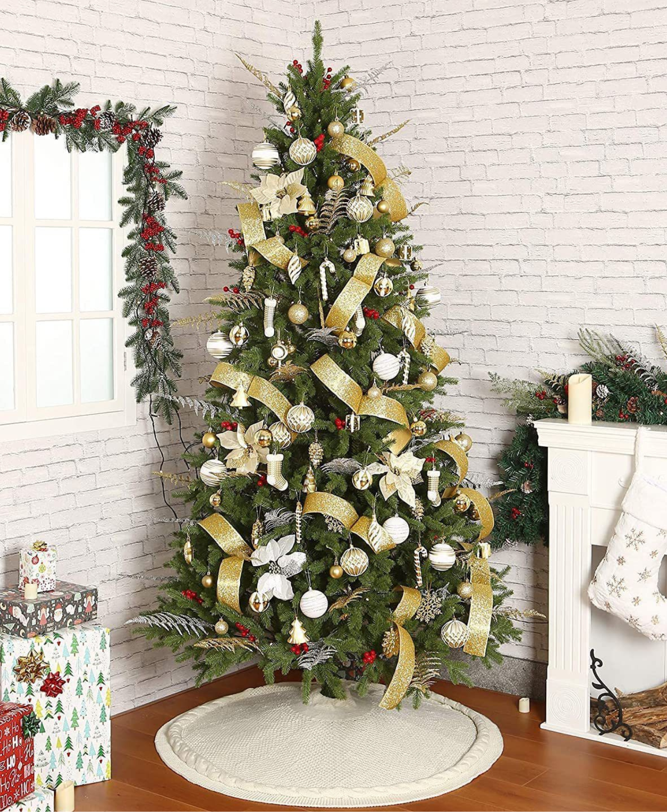 Classic Knit Christmas Tree Skirt