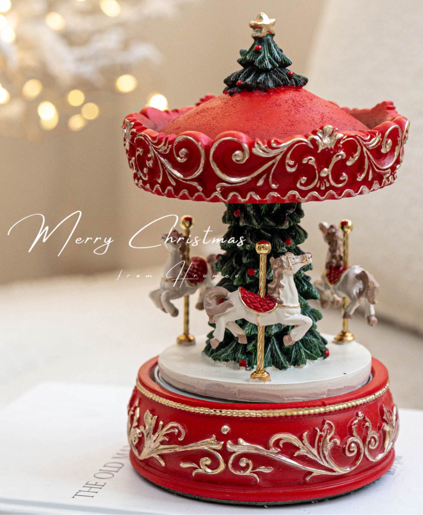 Holiday Splendor Musical Carousel