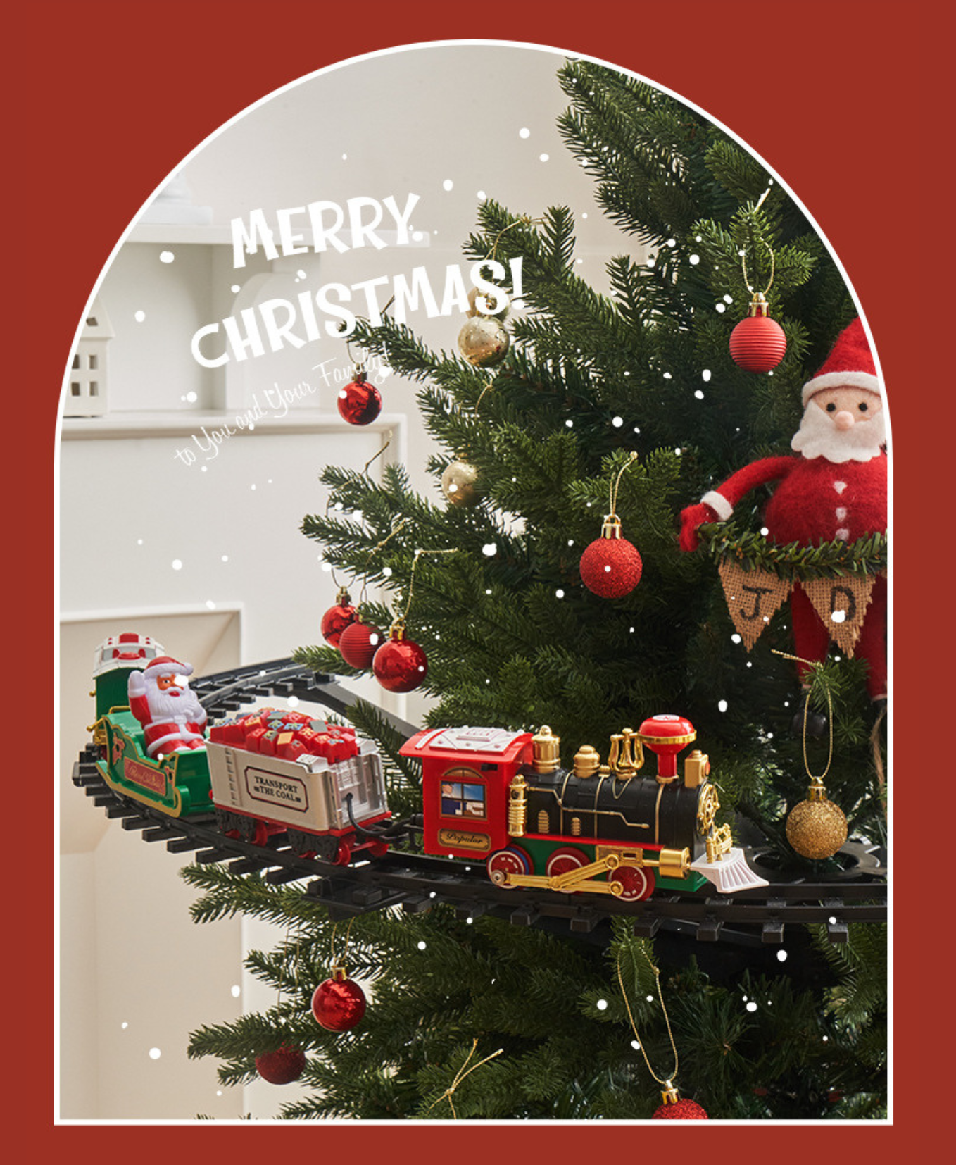 Santa’s Freight Tree Train - Suspended Rail Edition