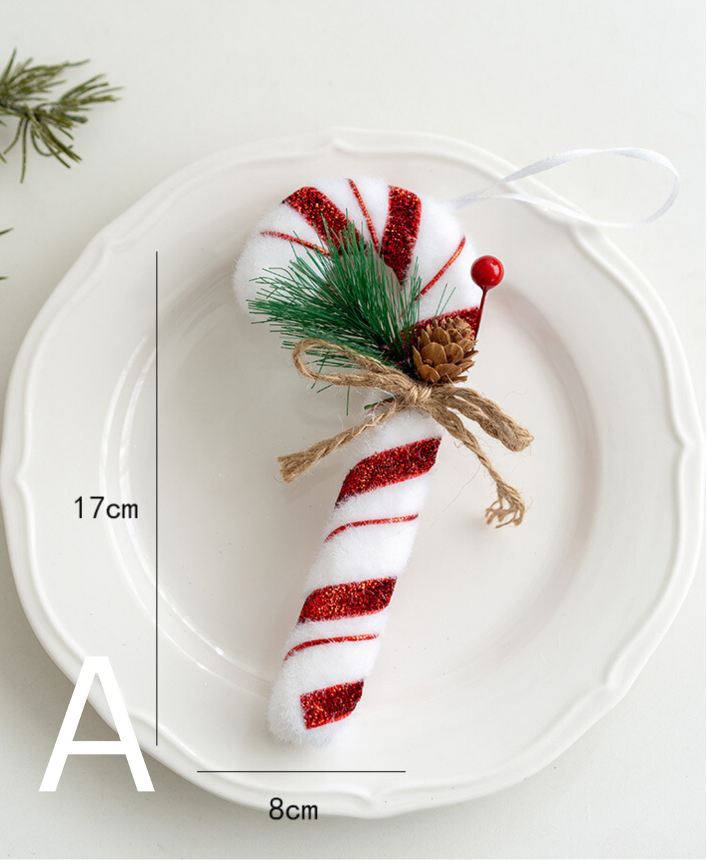 Christmas Decoration - Red & White Cane