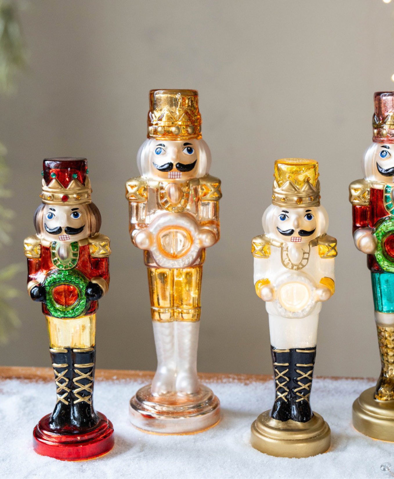 Luminous Glass Nutcracker Ornament