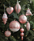 Sweet Pink Christmas Ornament Set