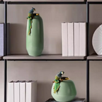 Jade Parrot Vase