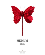 Crimson Velvet Butterfly Tree Pick
