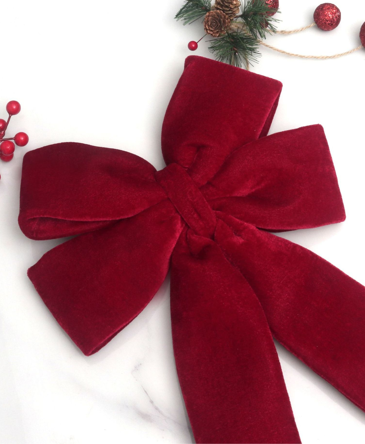 Ruby Velvet Christams Bow