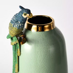 Jade Parrot Vase