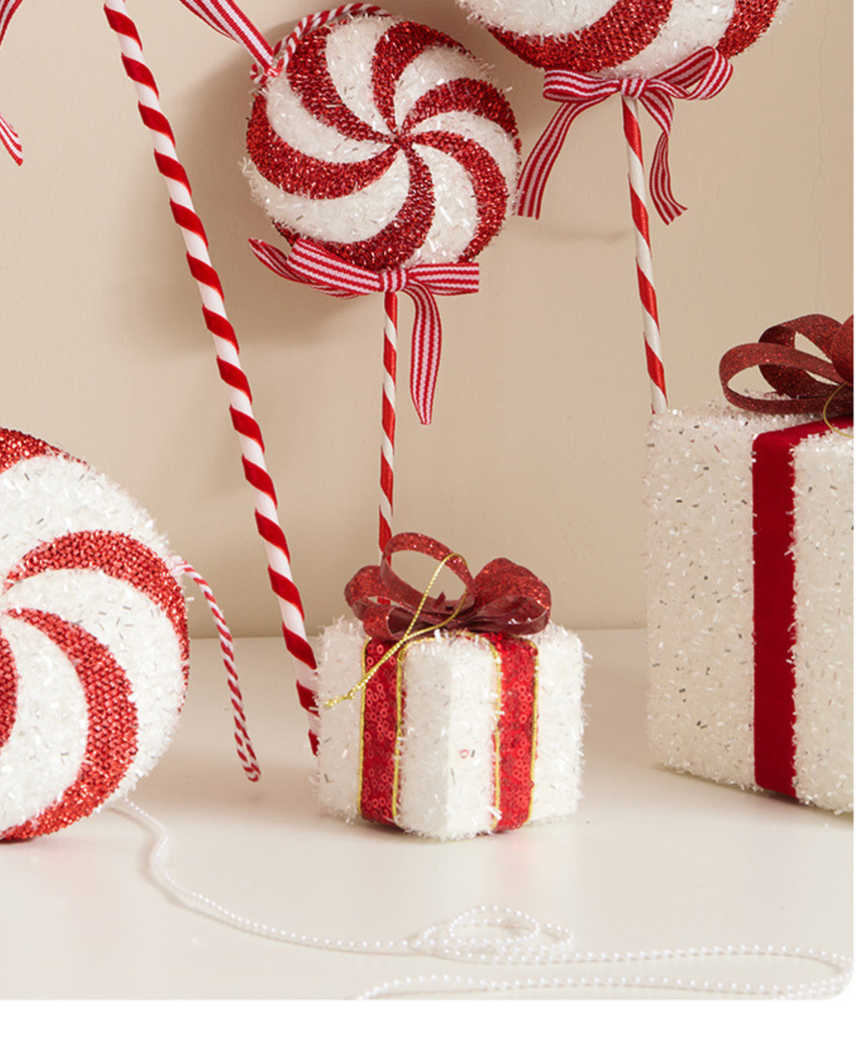 Sparkling White Gift Box Ornament