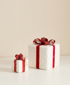 Sparkling White Gift Box Ornament