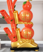 Jinbao Bamboo & Gourd Decorative Display