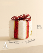 Sparkling White Gift Box Ornament
