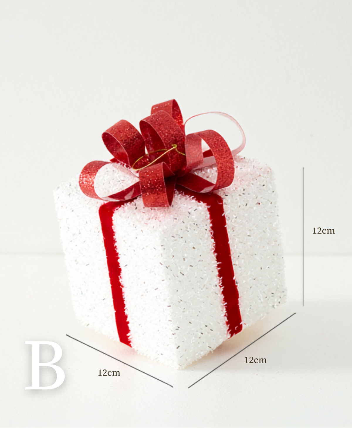 Sparkling White Gift Box Ornament