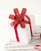 Sparkling White Gift Box Ornament