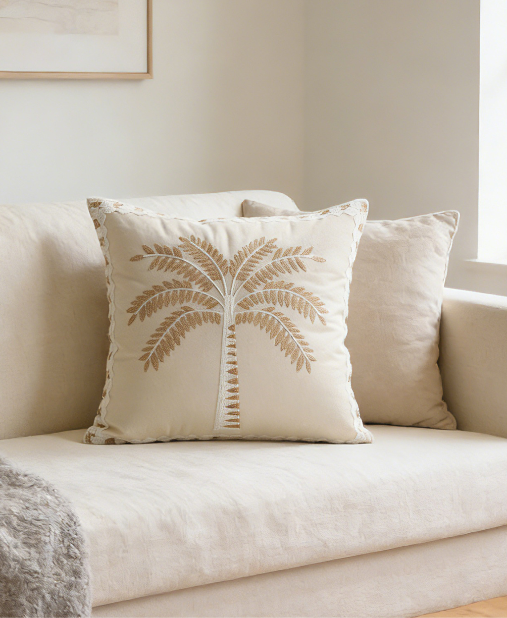 Solmere Palm Cushion Cover