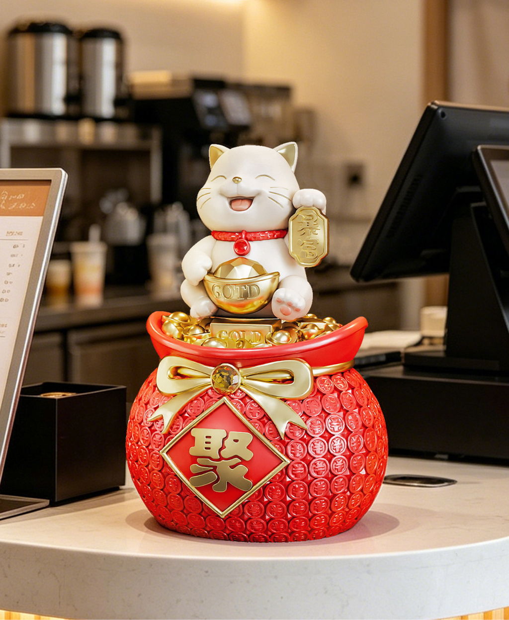 Lucky Cat Treasure Decor