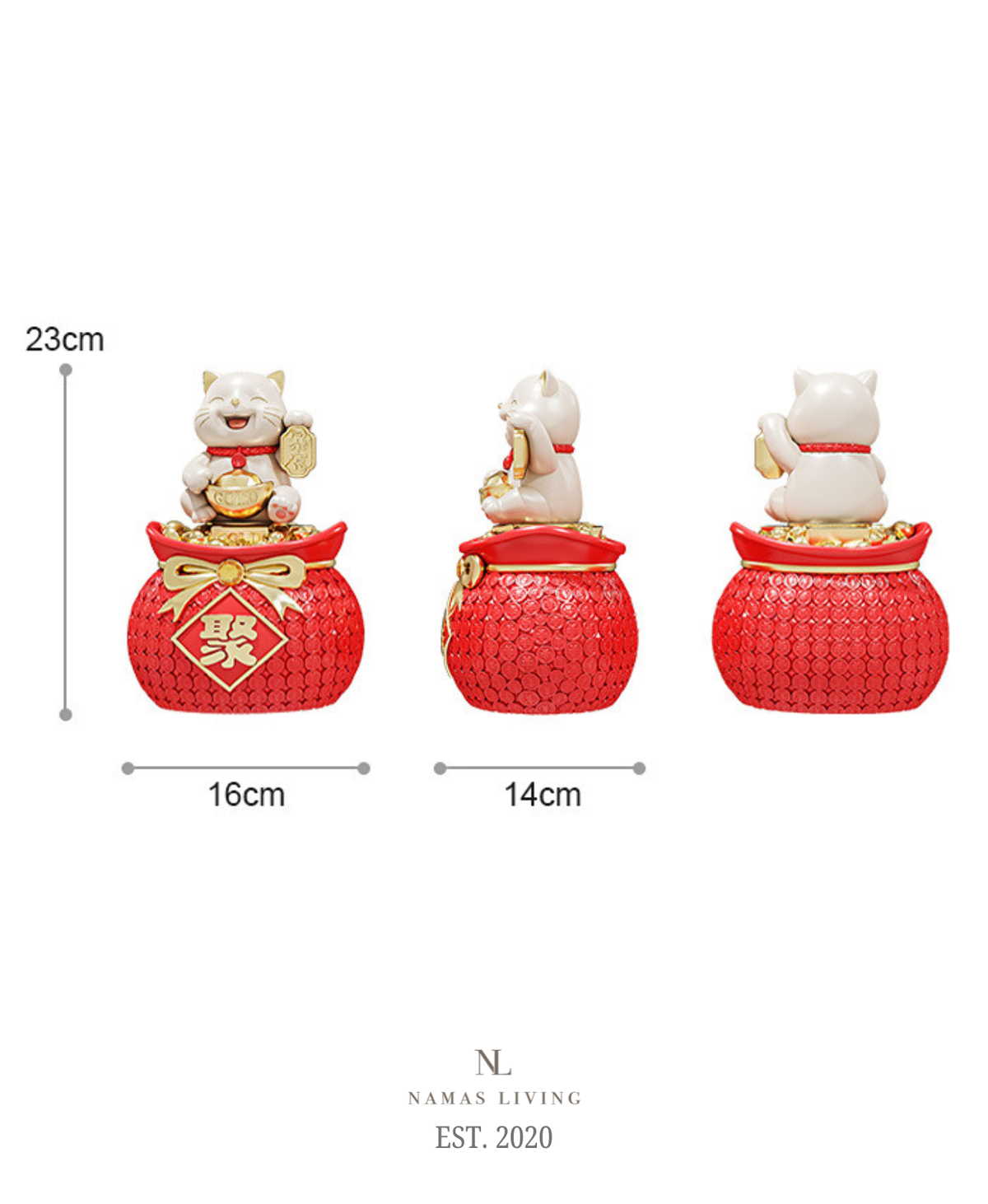 Lucky Cat Treasure Decor