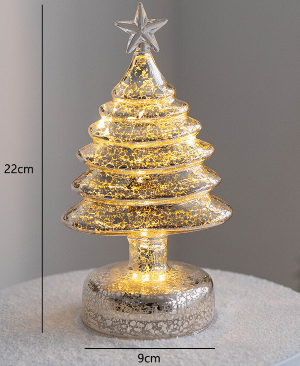 Gleaming Glass Christmas Tree Decoration