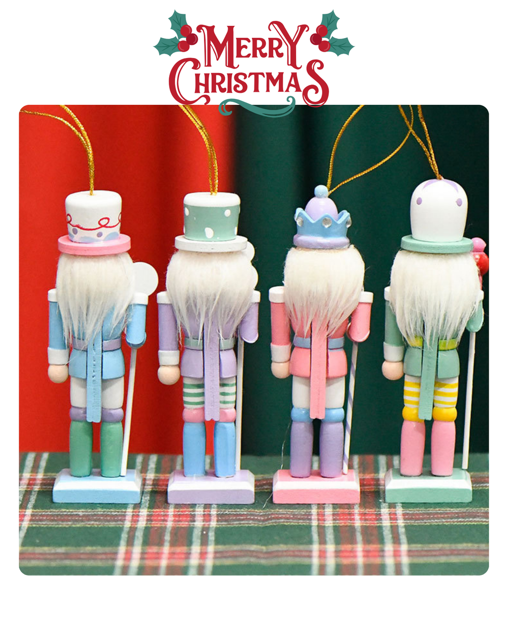 Pastel Macaroon Candy Nutcrackers Set