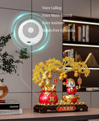 Golden Wealth Tree Bluetooth Speaker & Voice Assistant