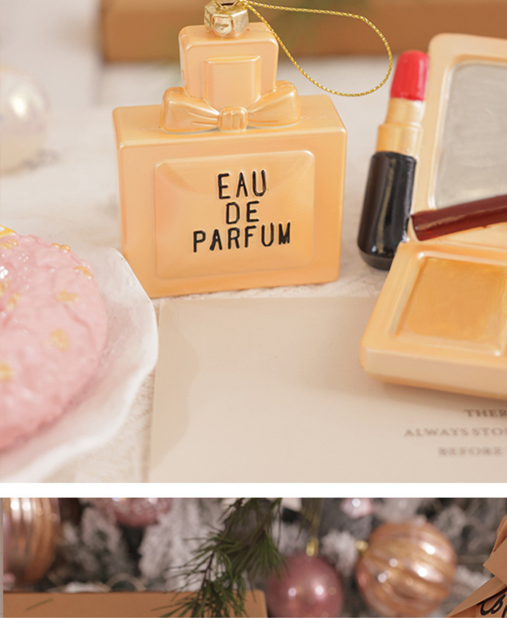 Pastel Pink Christmas Ornament