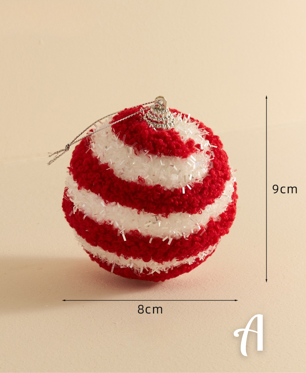 Bouclé Stripe Christmas Ornament