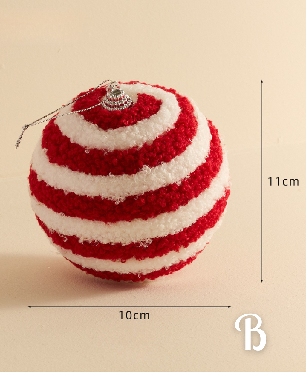 Bouclé Stripe Christmas Ornament
