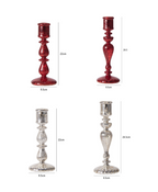 Crimson & Silver Regal Candlestick