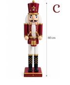 Burgundy & Gold Nutcracker - 60 cm