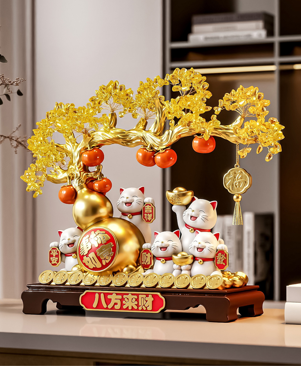 Yuan Bao Lucky Cat Decor