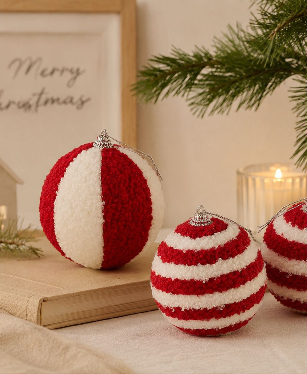 Bouclé Stripe Christmas Ornament