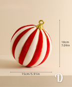 Bouclé Stripe Christmas Ornament