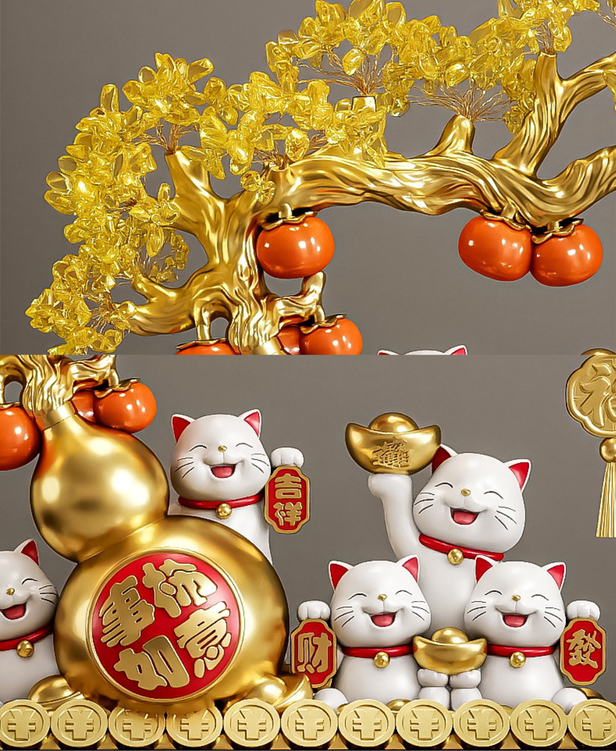 Yuan Bao Lucky Cat Decor
