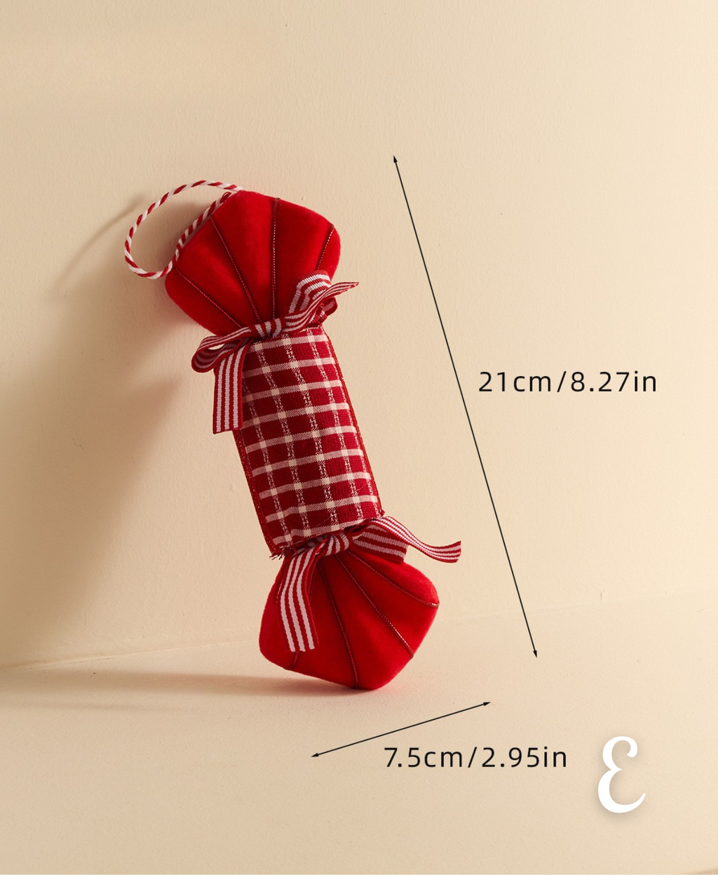 Candy Stripe Christmas Cracker Ornament