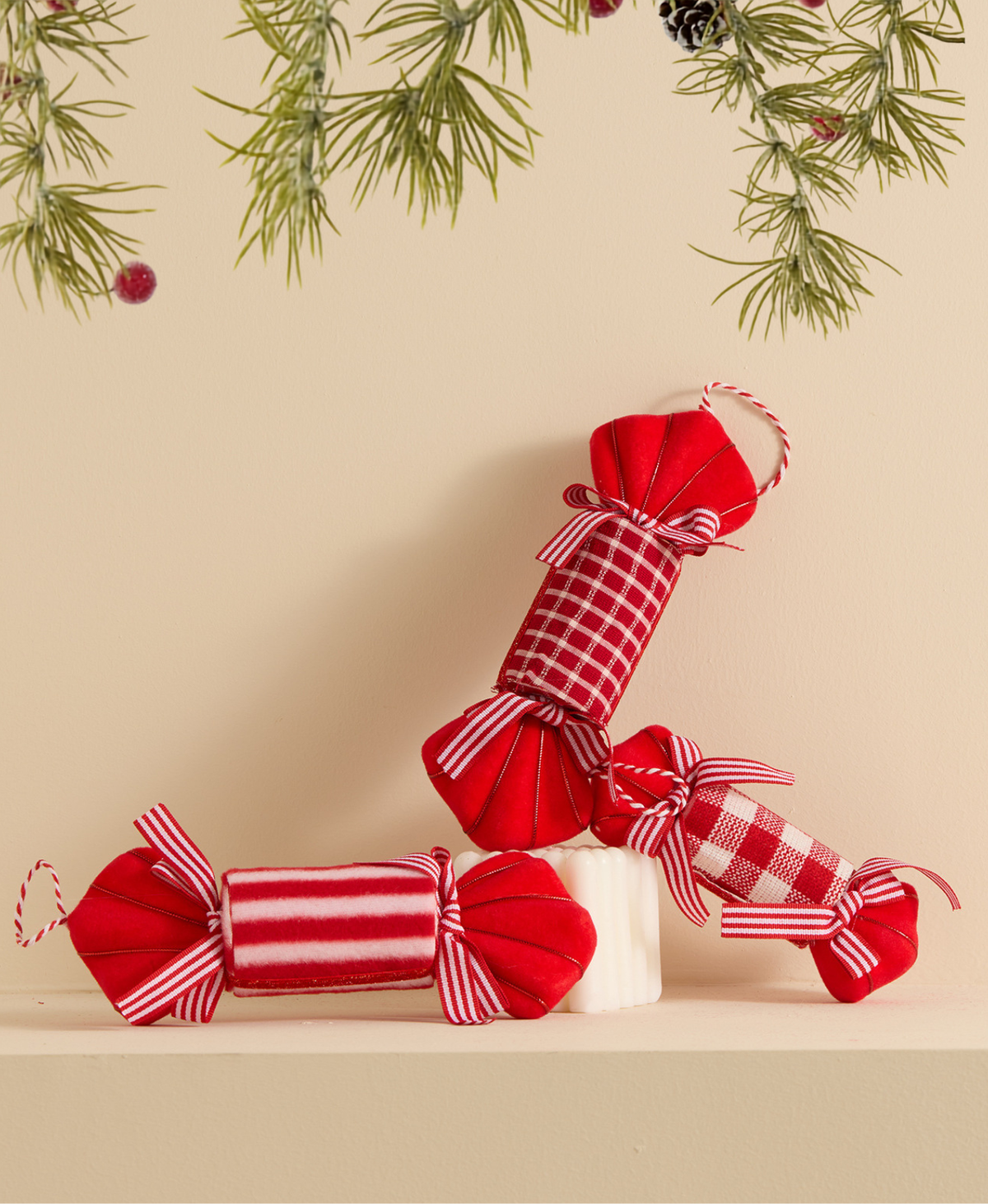 Candy Stripe Christmas Cracker Ornament