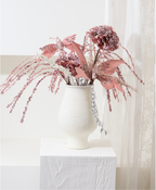 Pink Glitter Hydrangea Floral Pick