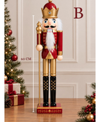 Burgundy & Gold Nutcracker - 60 cm
