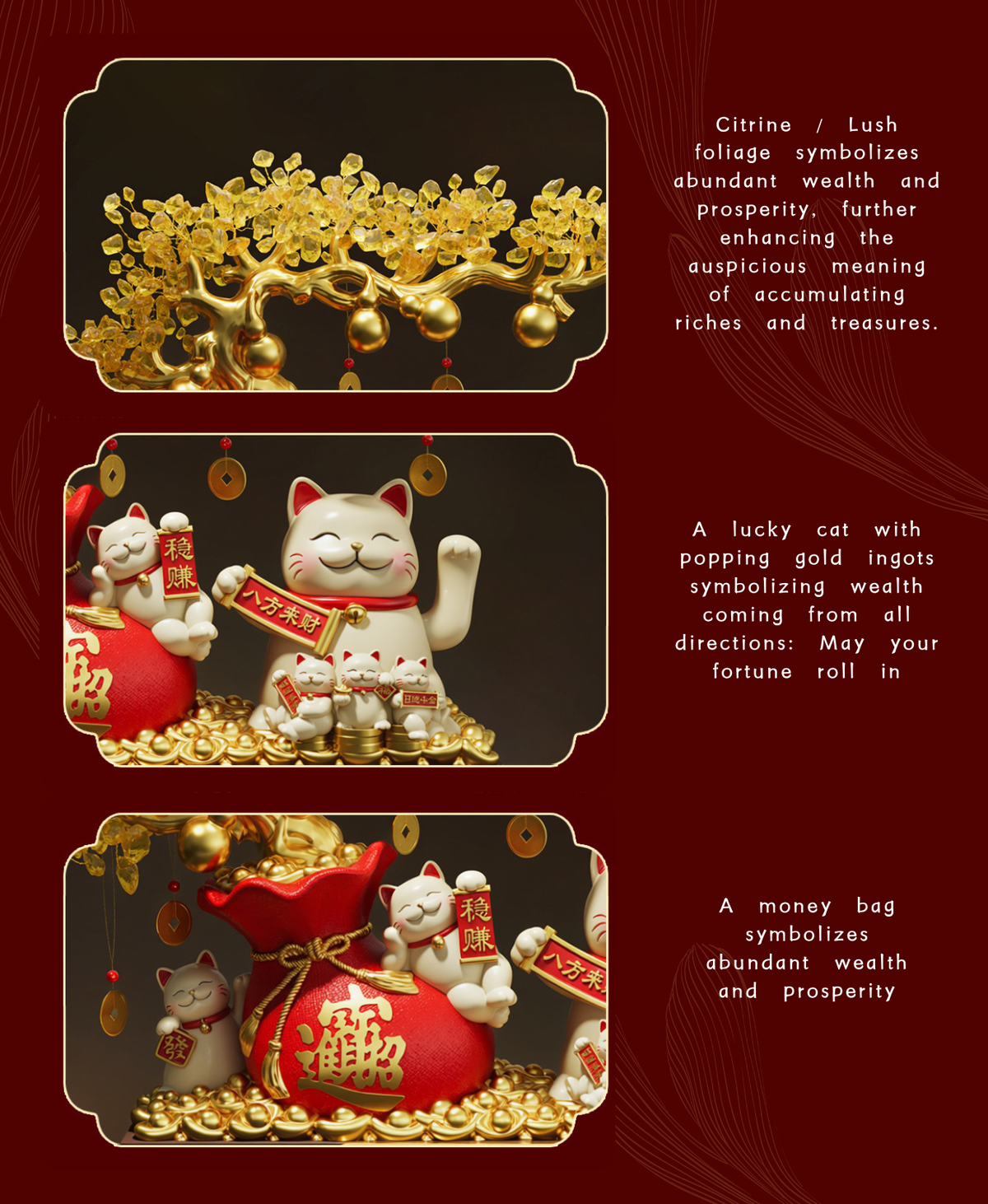 Lucky Cat Prosperity Ornament with Gift Box