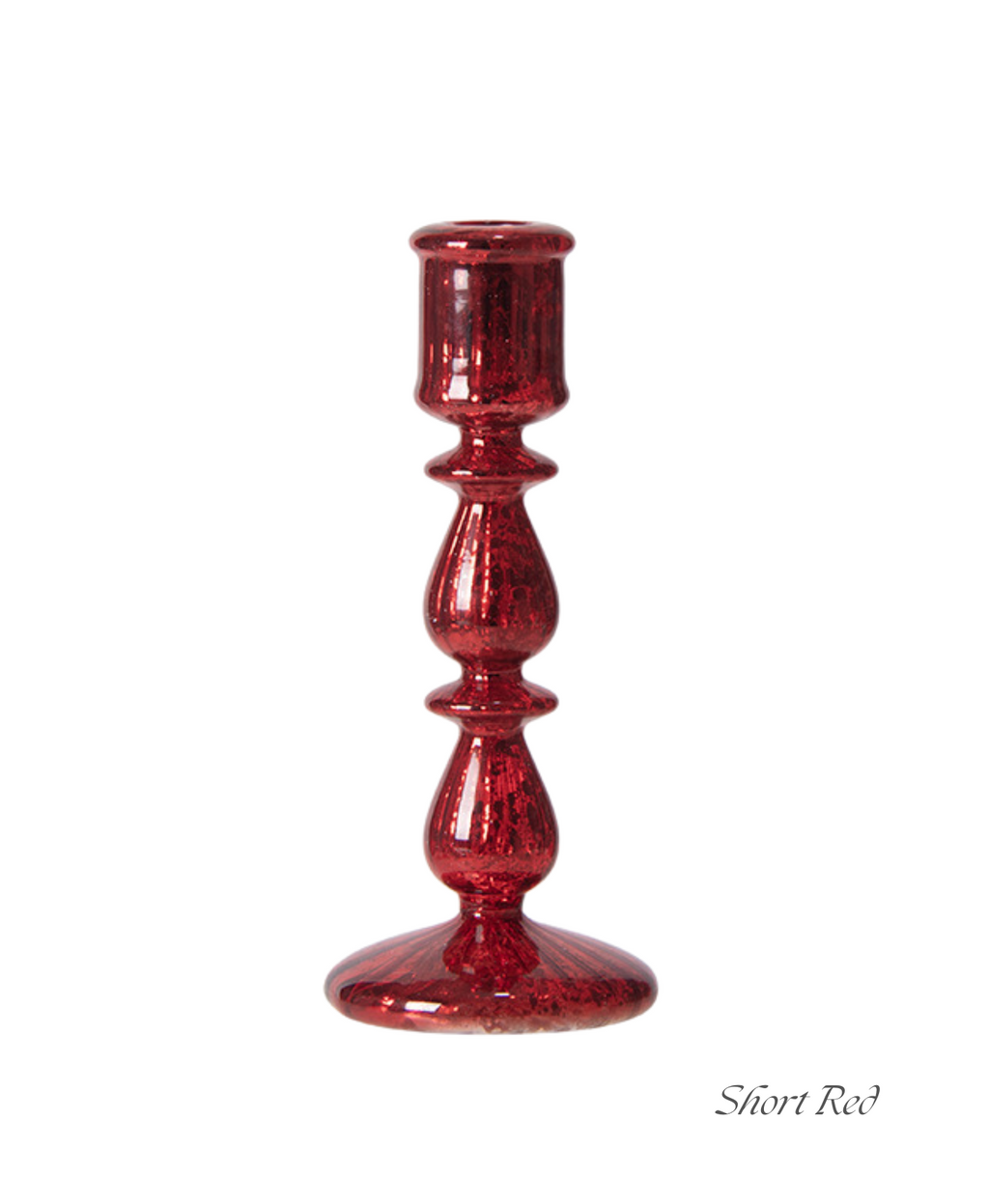 Crimson & Silver Regal Candlestick