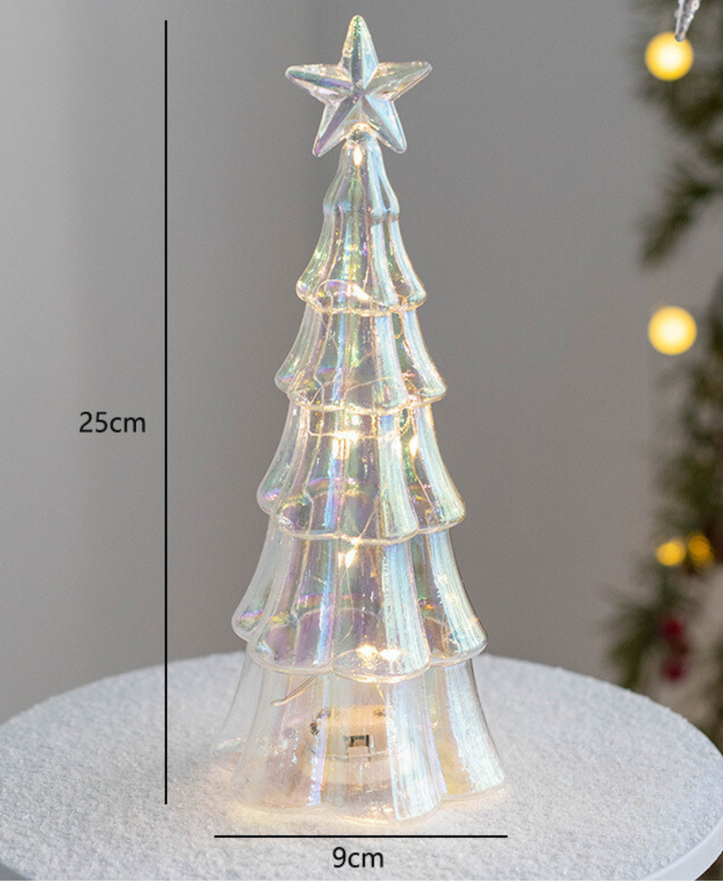 Gleaming Glass Christmas Tree Decoration