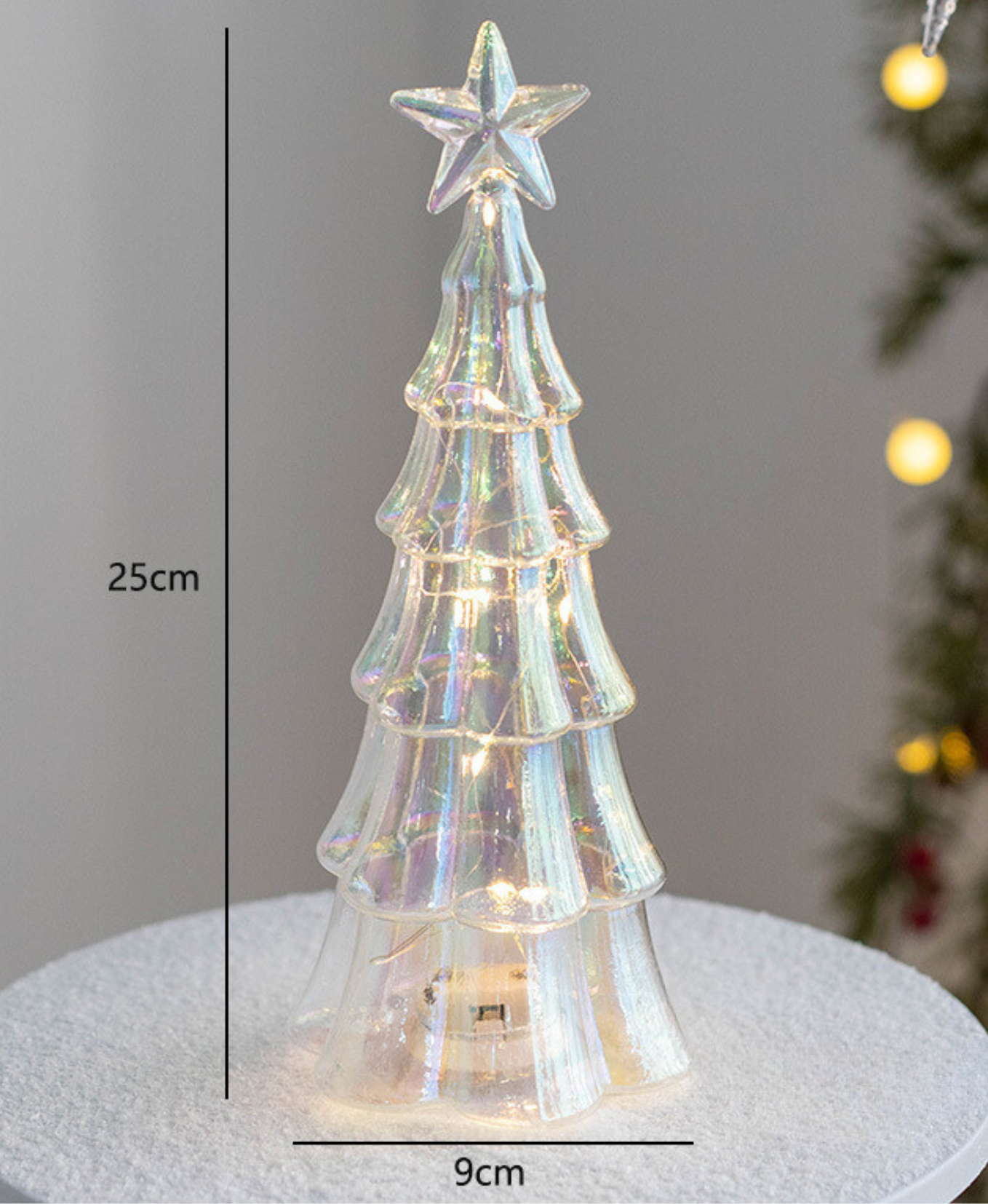 Gleaming Glass Christmas Tree Decoration