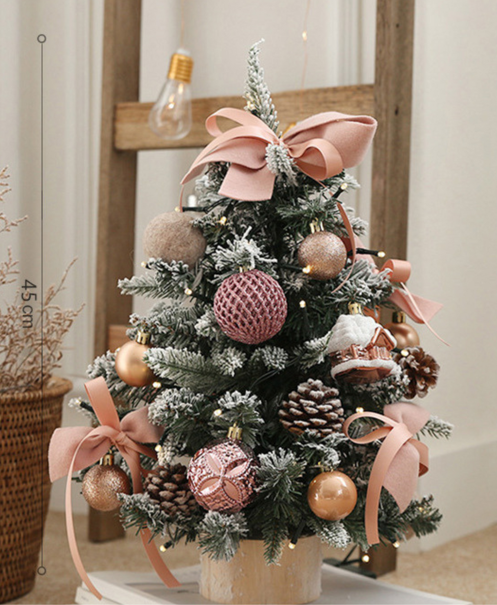 Peach Mini Christmas Tree