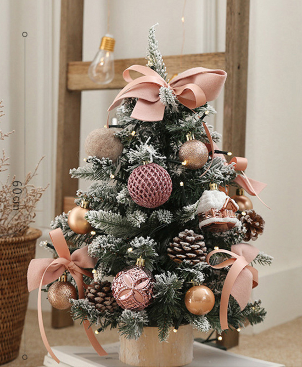 Peach Mini Christmas Tree