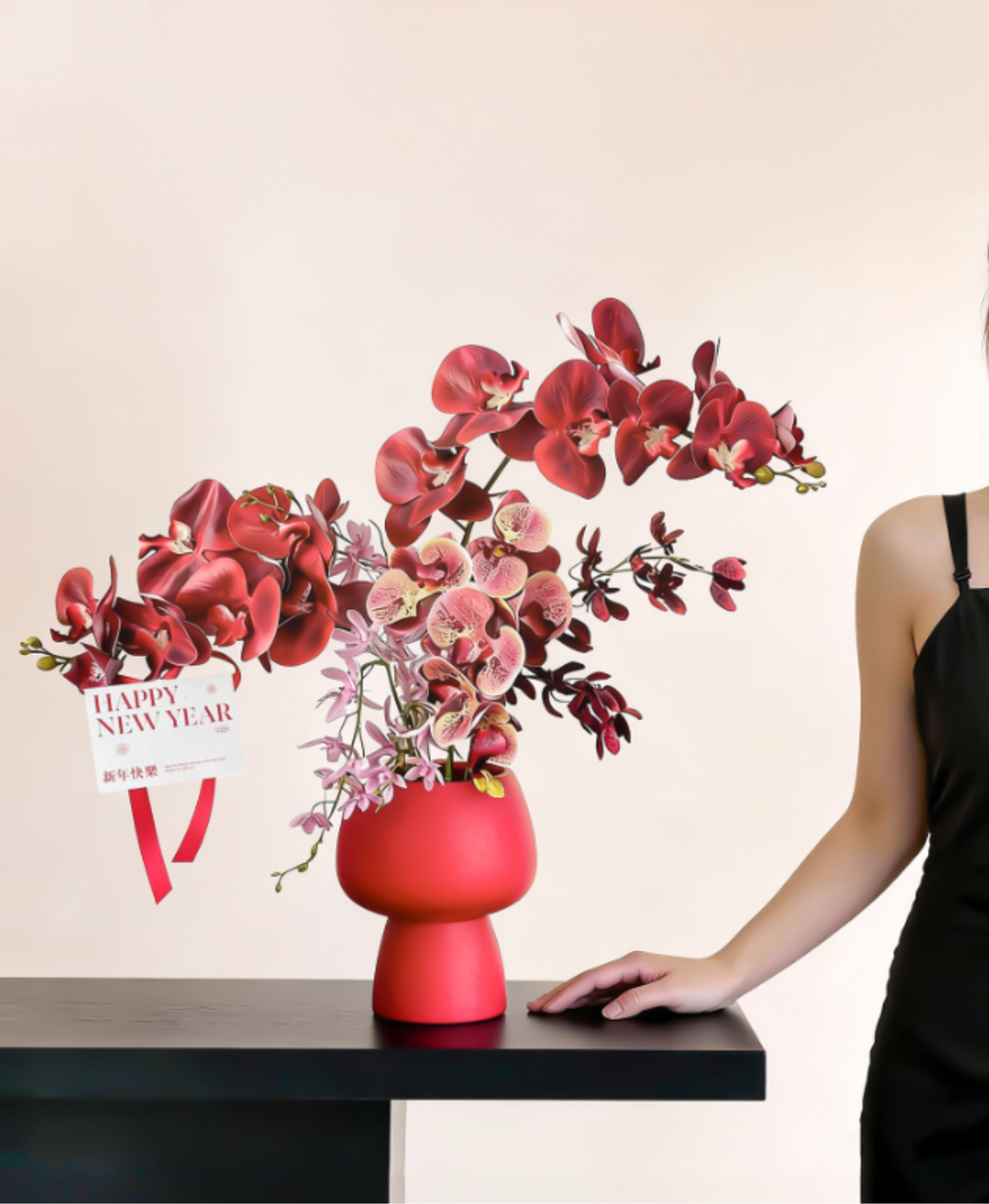 Rouge Orchid Flower Arrangement