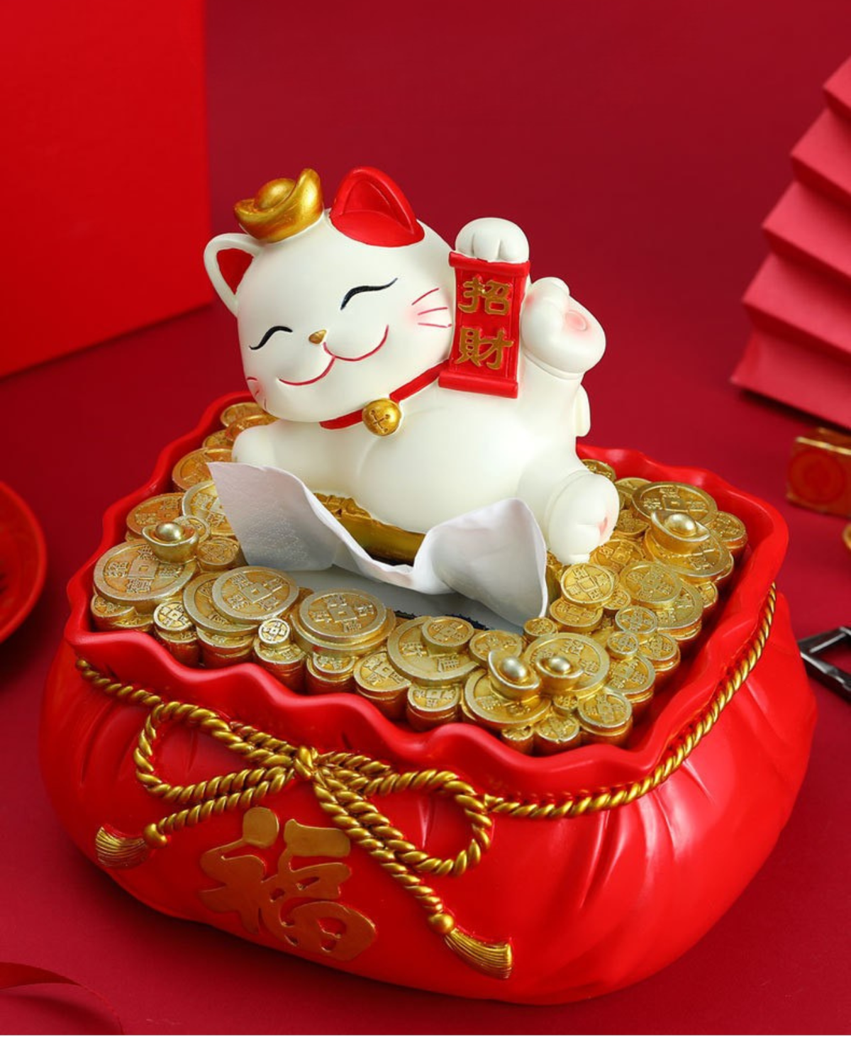 Lucky Cat Multi-Purpose Storage Box