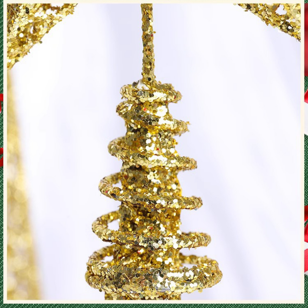Illuminated Sparkle Iron Christmas Tree Set