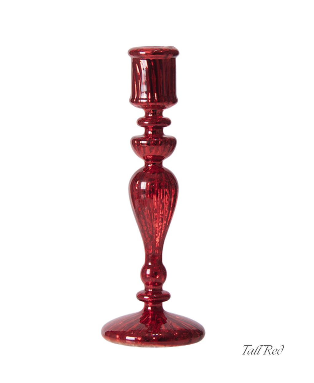 Crimson & Silver Regal Candlestick