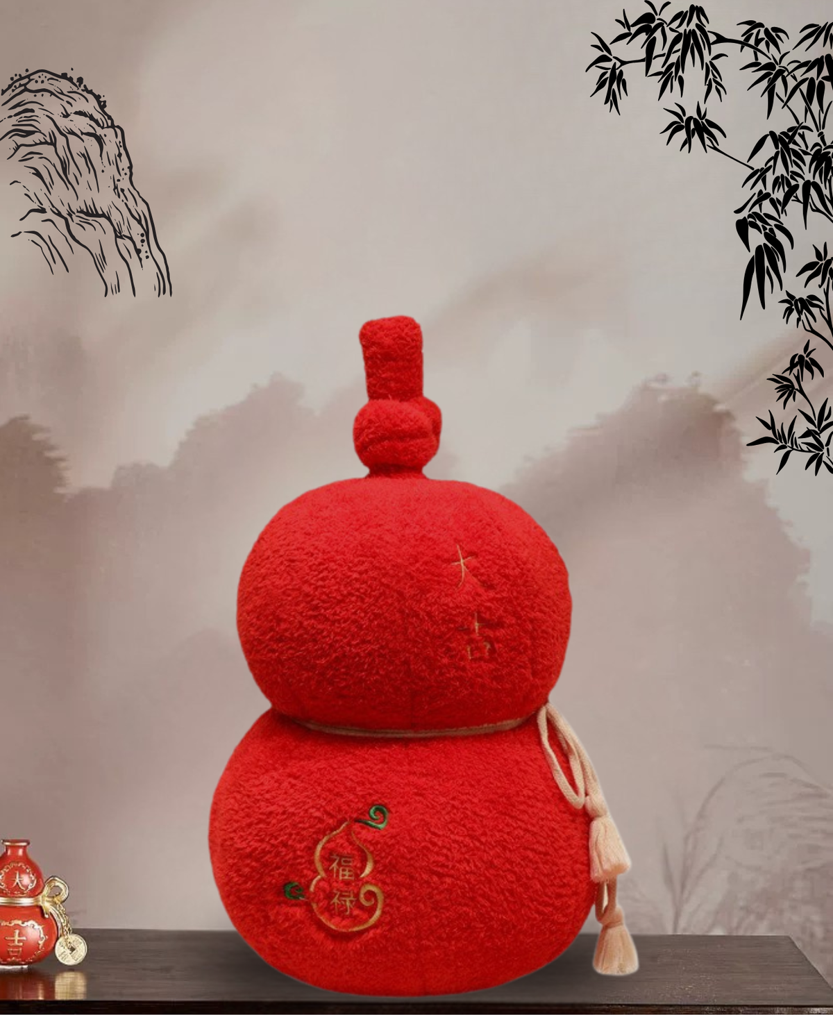 Prosperity Gourd Decorative Pillow