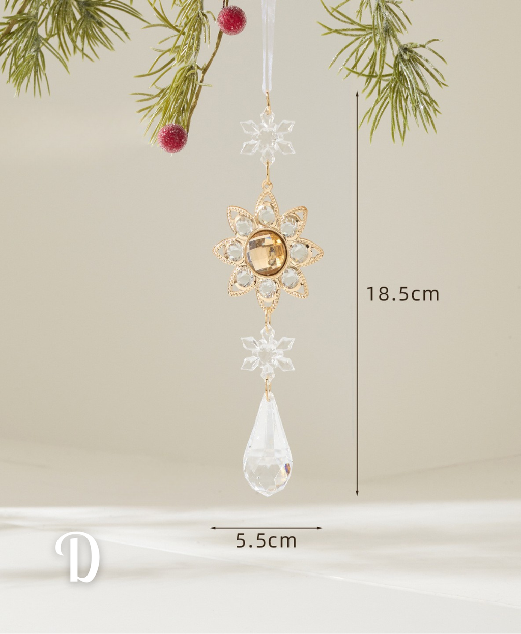 Crystal Snowflake Tree Ornament
