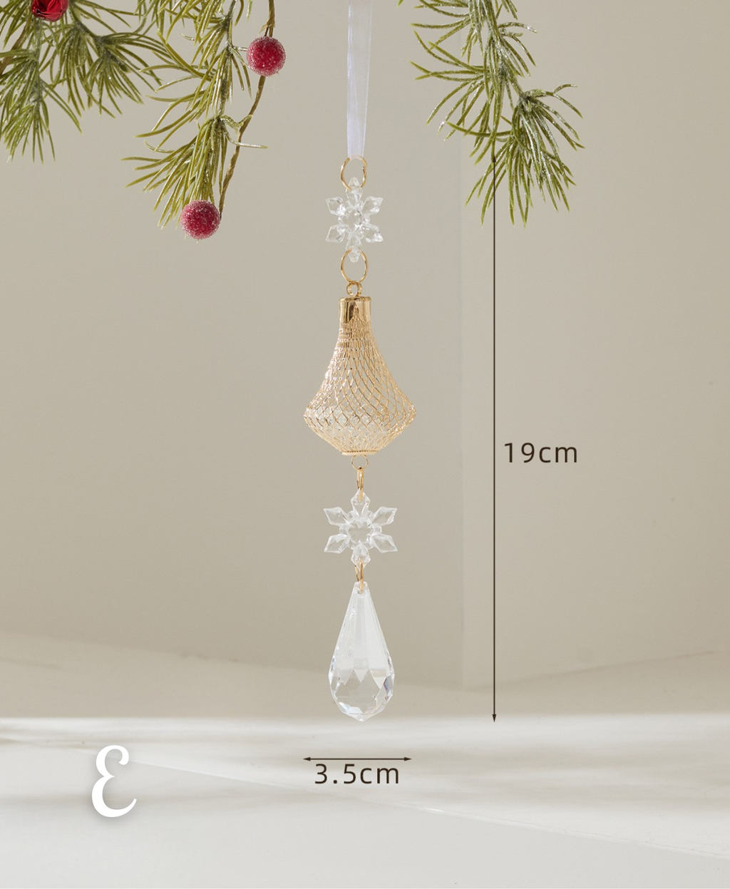 Crystal Snowflake Tree Ornament